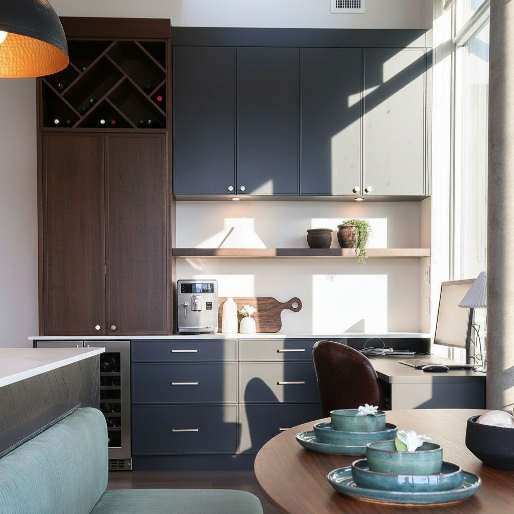 Custom bar and office millwork