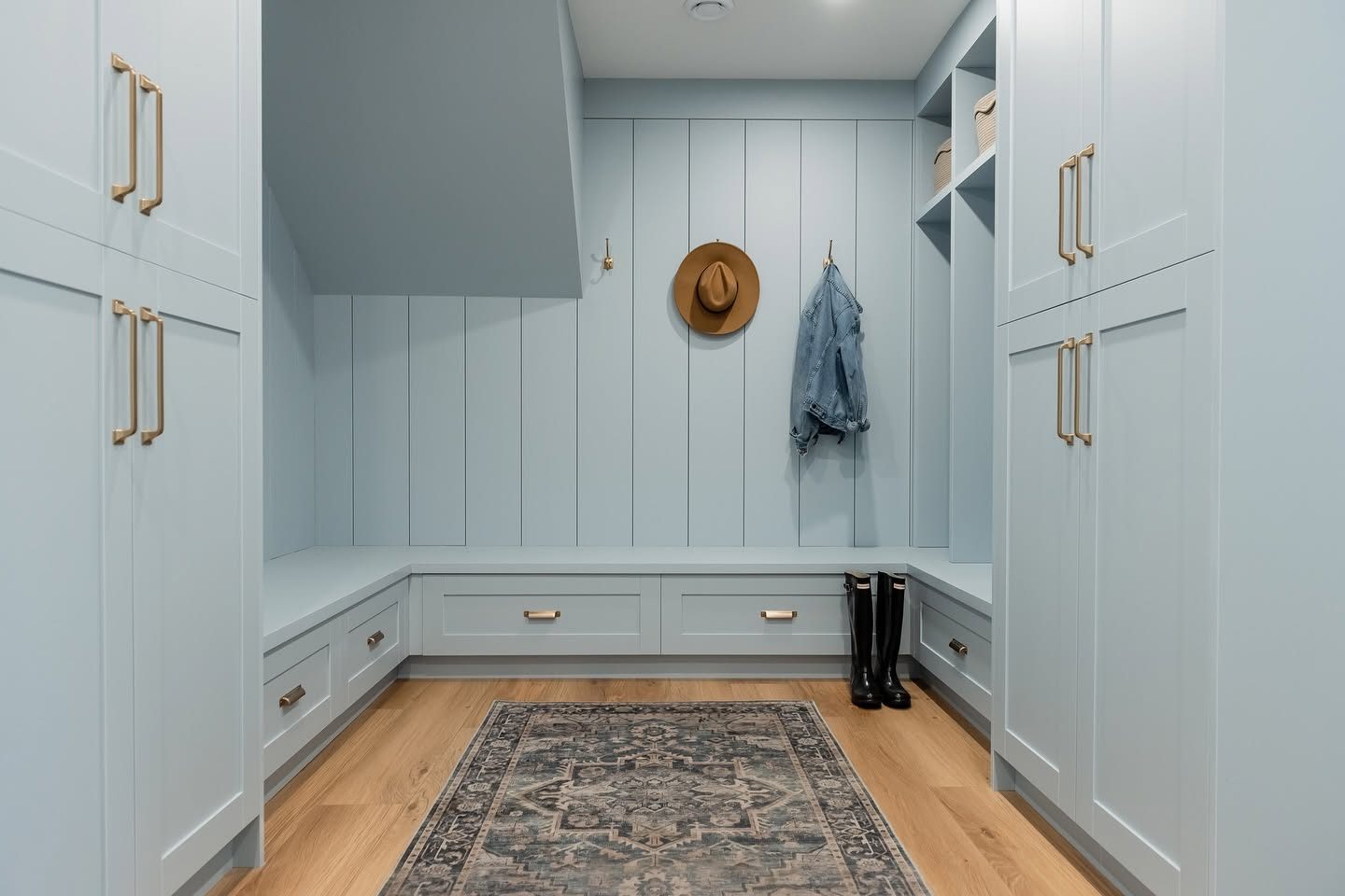 Built-in mudroom millwork