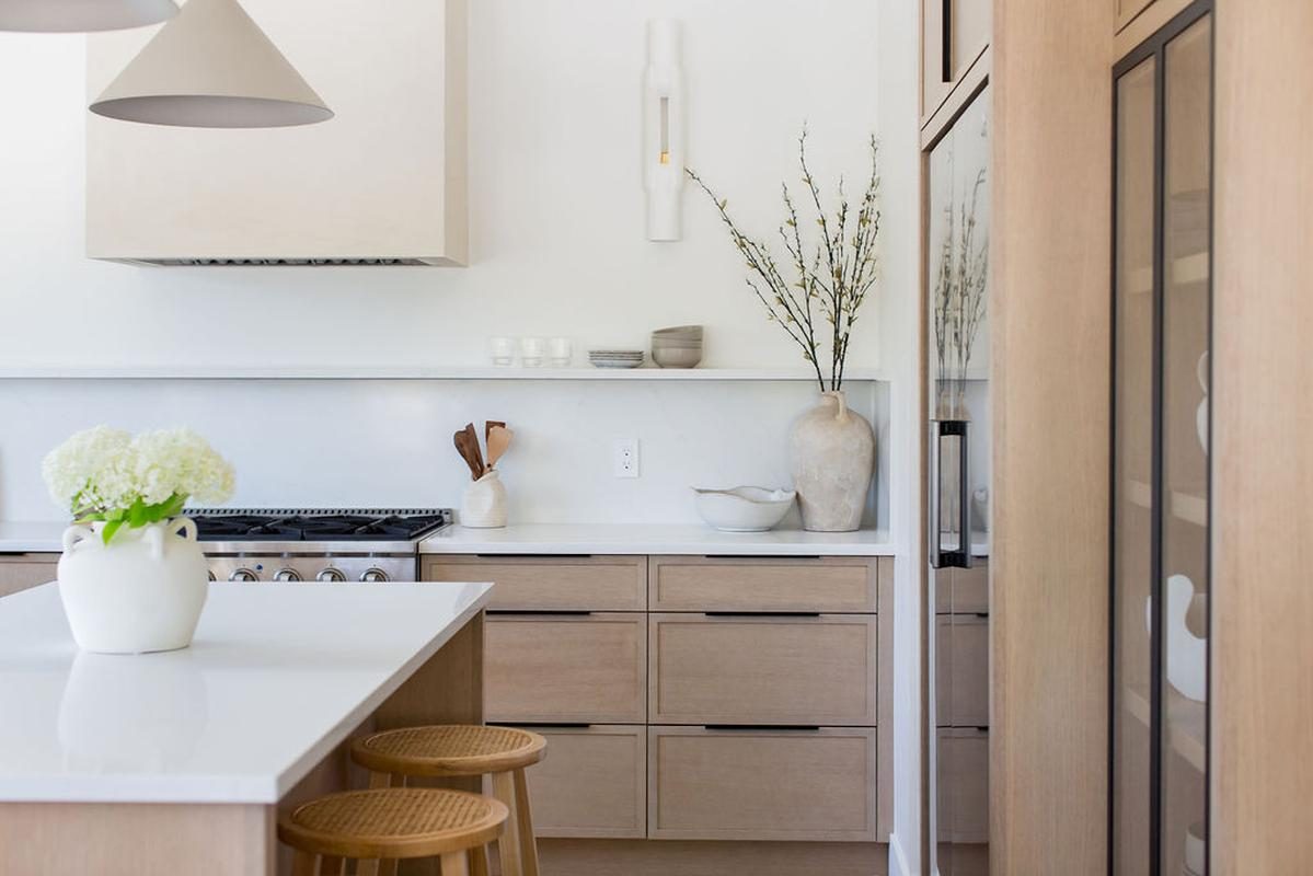 White oak millwork kitchen with pantry